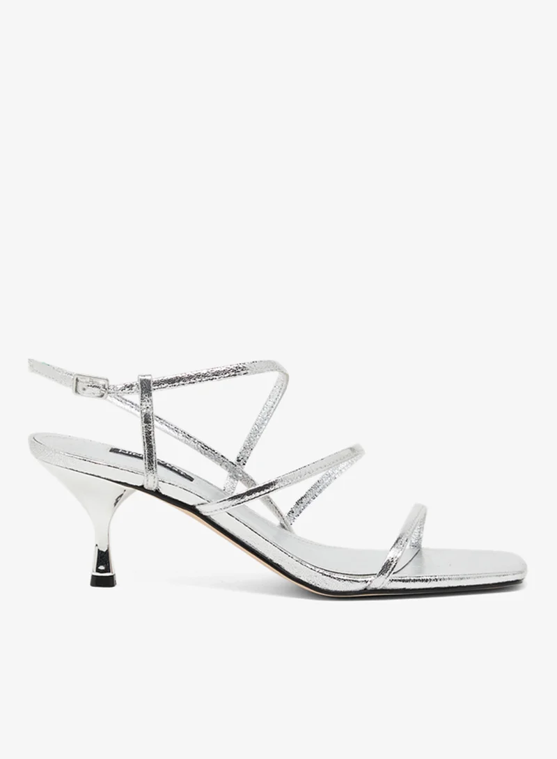 NINE WEST Multi Strap Mid Heel Sandals